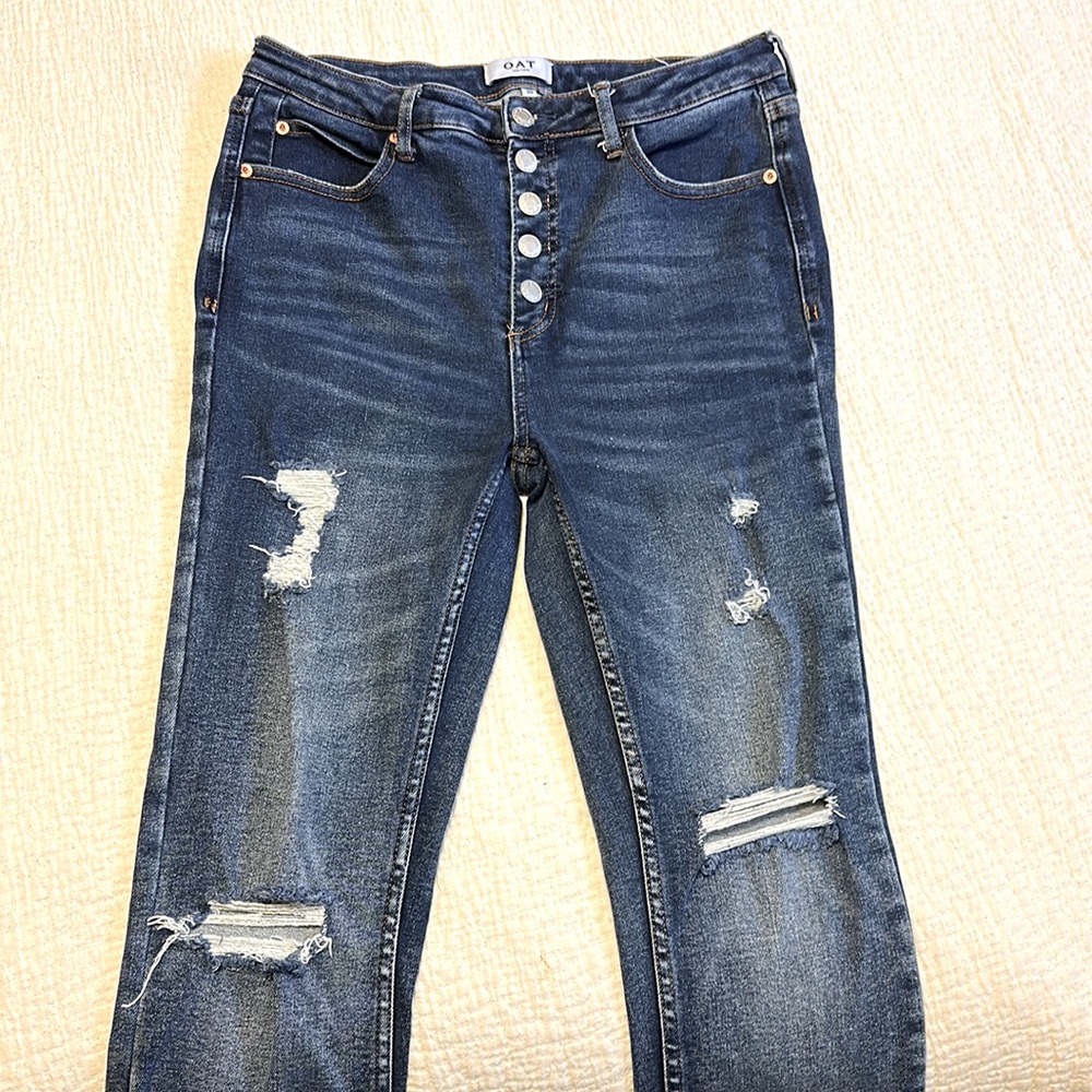OAT network button-down jeans, size 30